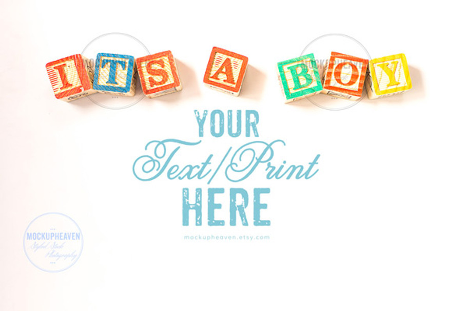 Kid & Baby Invitation Card Mockup in Print Mockups - product preview 8