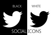 30 Social Icons -black and white