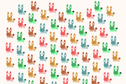 Colors Rabbits pattern