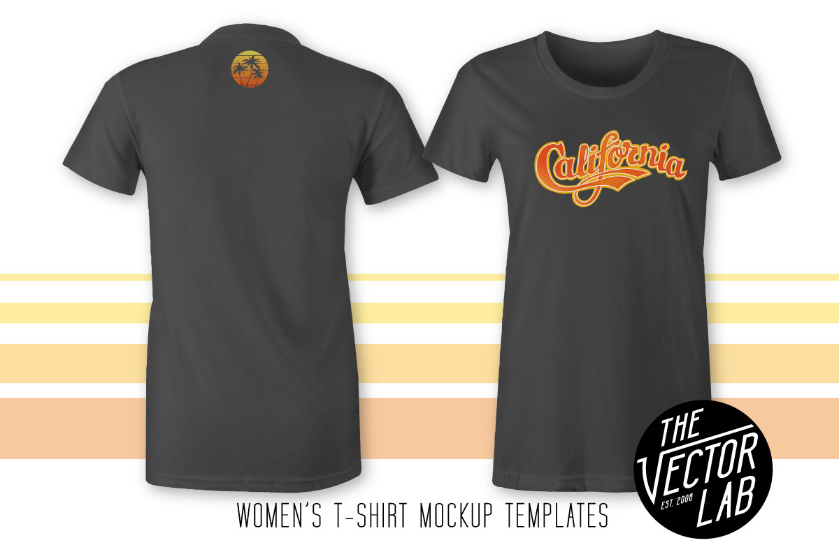 Download Women's T-Shirt Mockup Templates | Creative Product Mockups ~ Creative Market