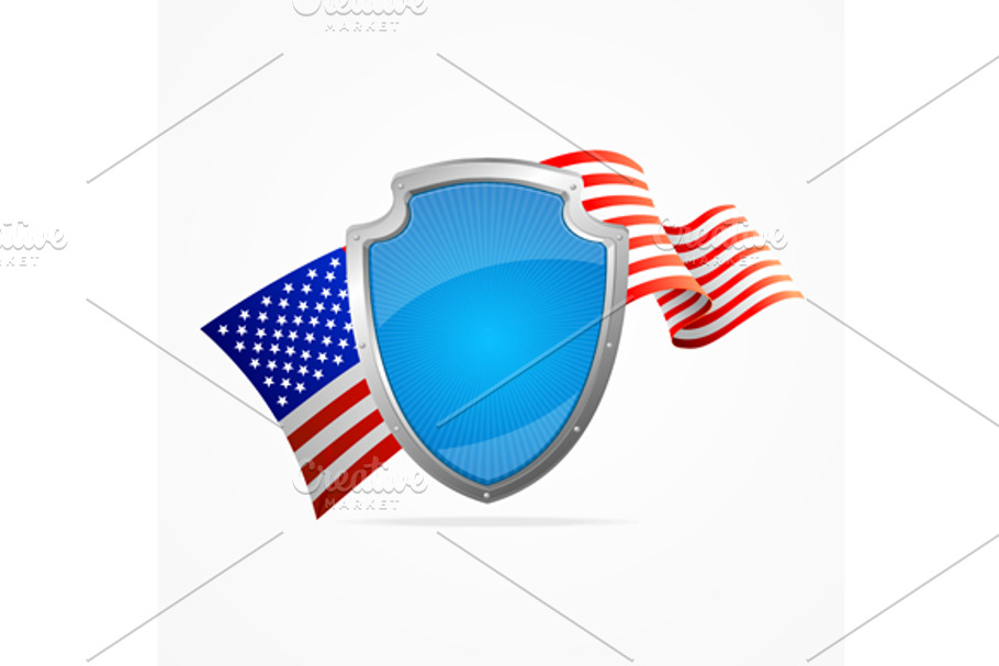 USA Flag and Shield. Vector in Illustrations - product preview 8