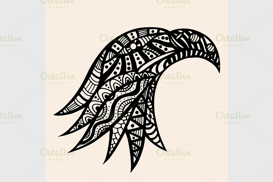 Hand Drawn head of eagle. in Graphics - product preview 8