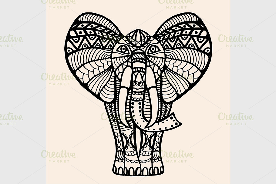 decorated Indian Elephant in Graphics - product preview 8