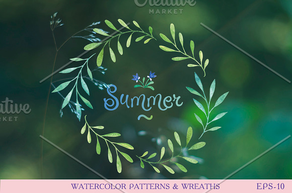 Ladybird patterns & wreaths in Illustrations - product preview 1