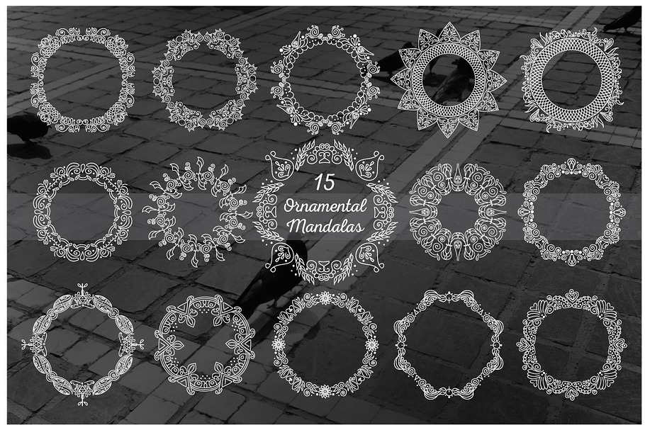 15 Vector Ornamental Mandalas in Illustrations - product preview 8