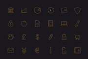 Finance and banking 36 icons. Vector