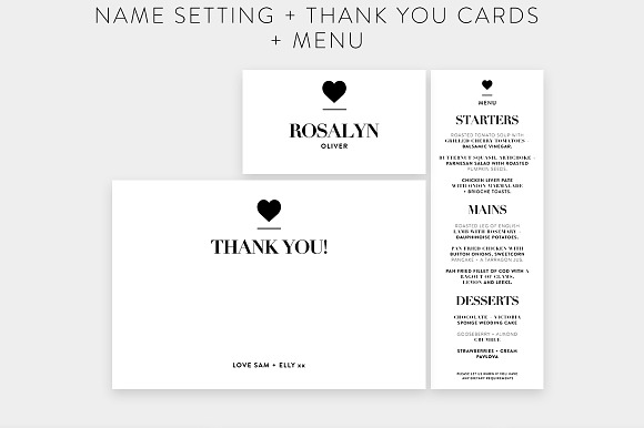 Modern Typography Wedding Invite Set in Wedding Templates - product preview 3