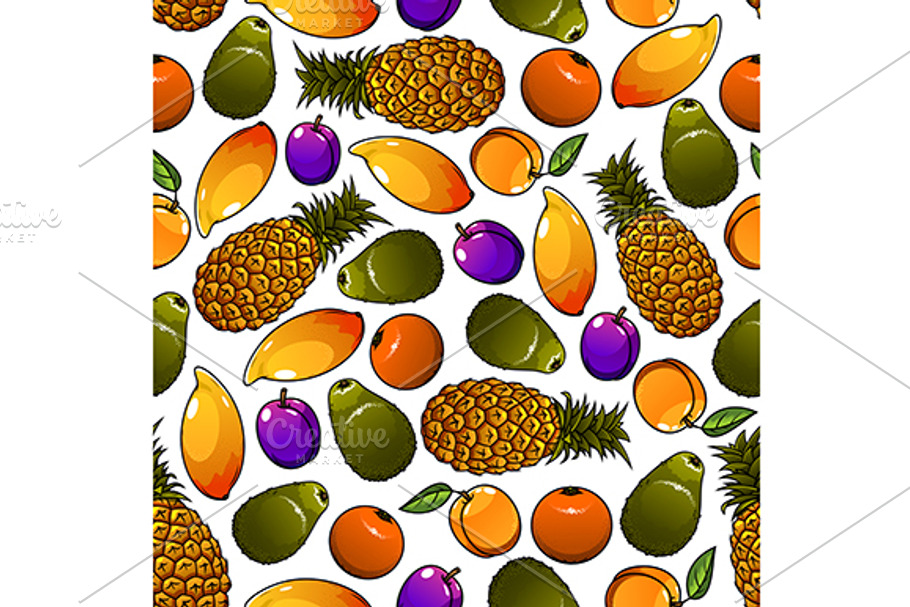 Pattern of fresh and ripe fruits in Patterns - product preview 8