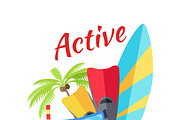 Summer Active Vacation Concept