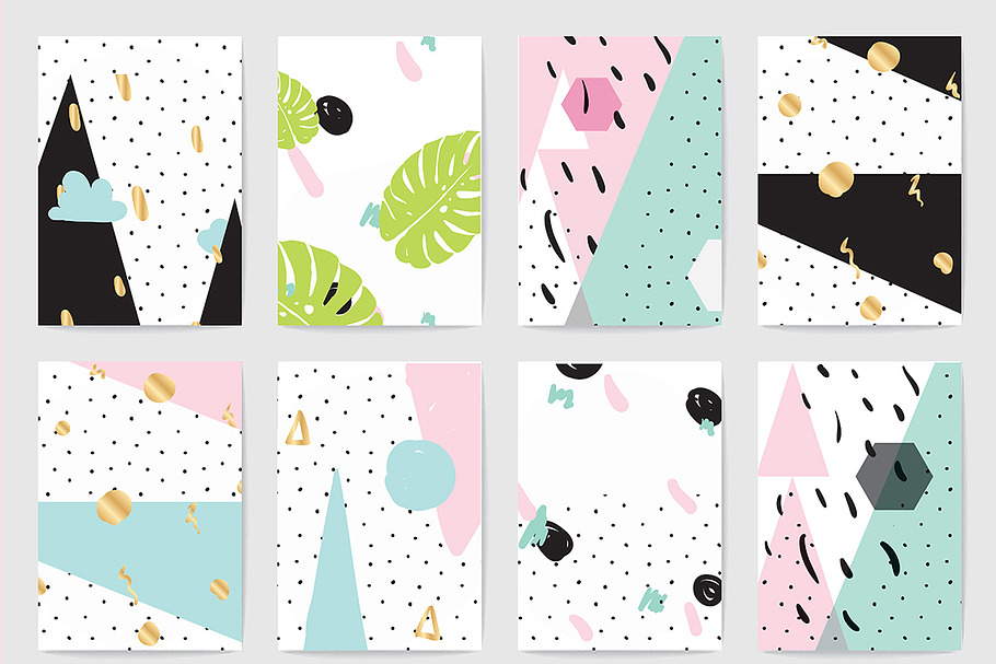 Creative cards, abstract backgrounds in Illustrations - product preview 8