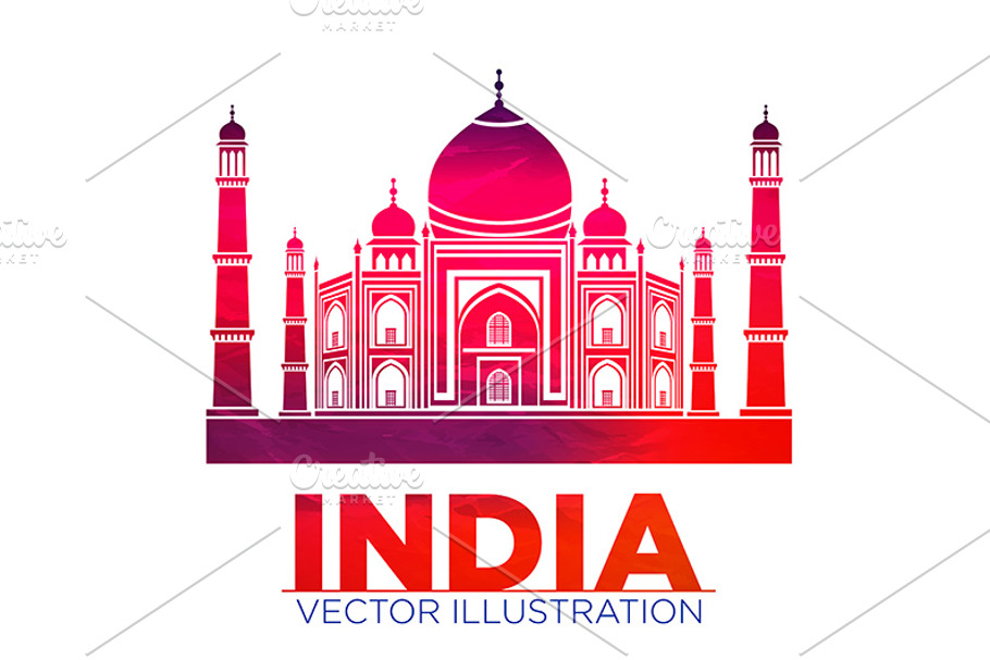 India Taj Mahal vector in Graphics - product preview 8