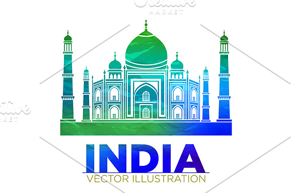 India Taj Mahal vector in Graphics - product preview 3