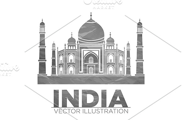 India Taj Mahal vector in Graphics - product preview 4