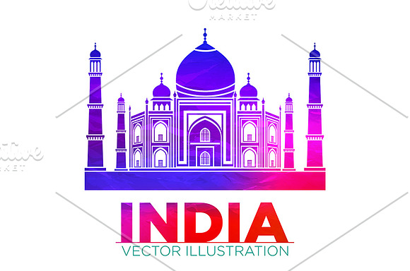 india Taj mahal temple vector in Graphics - product preview 1