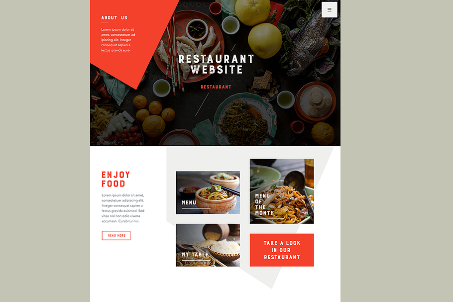 Restaurant site PSD (home+menu)