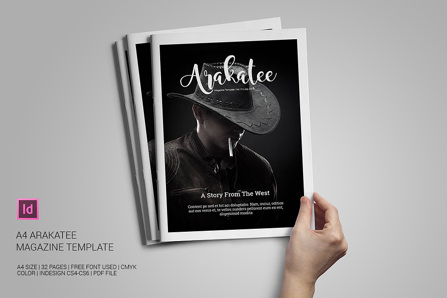 A4 Arakatee Magazine Template in Magazine Templates - product preview 8