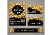 Gold Shine Wedding Cards