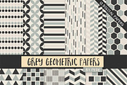 Grey geometric paper pack