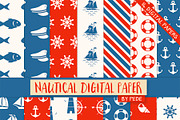 Nautical digital paper pack