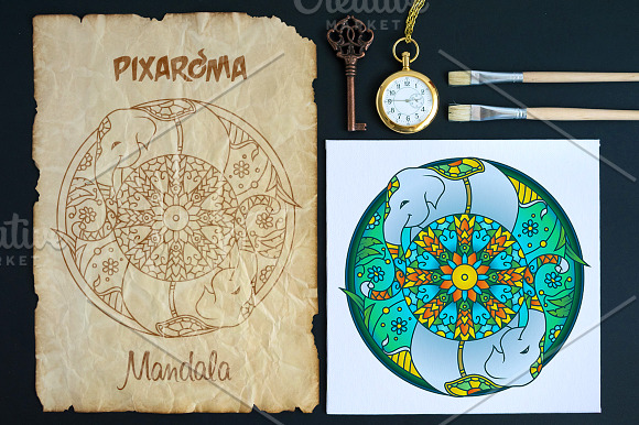 Vector Animals Mandala Set in Illustrations - product preview 4