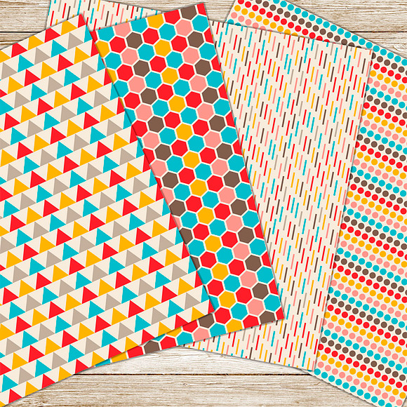  Colorful geometric digital paper in Patterns - product preview 1