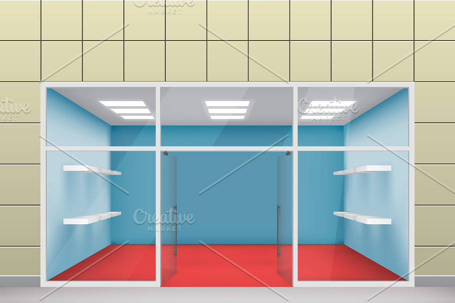 Empty shop front  in Illustrations - product preview 8