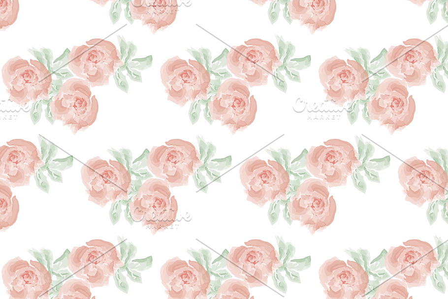 Peonies Brushes AI  in Patterns - product preview 8