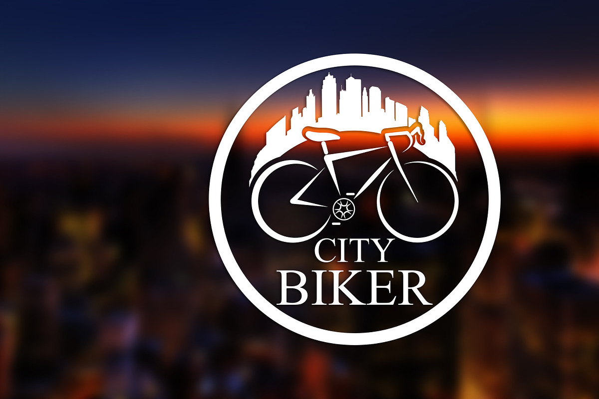 city biker logo in Logo Templates - product preview 8