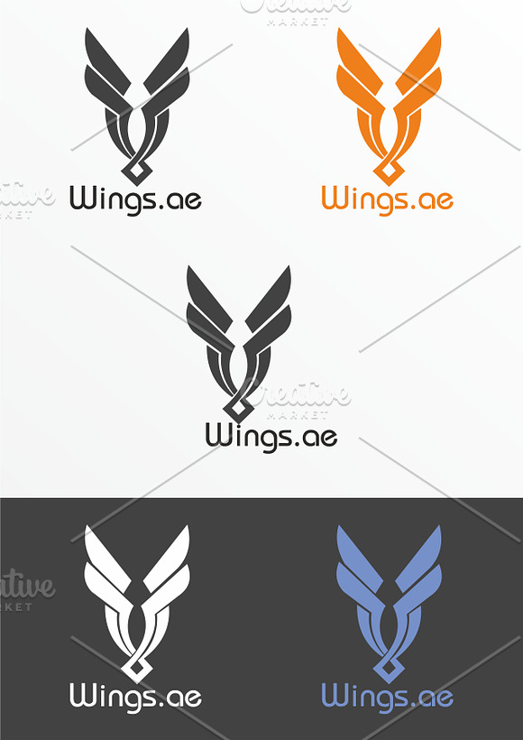Wings.ae Logo Template in Logo Templates - product preview 4