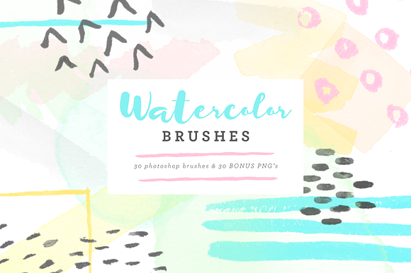 Watercolor Brushes in Photoshop Brushes - product preview 2