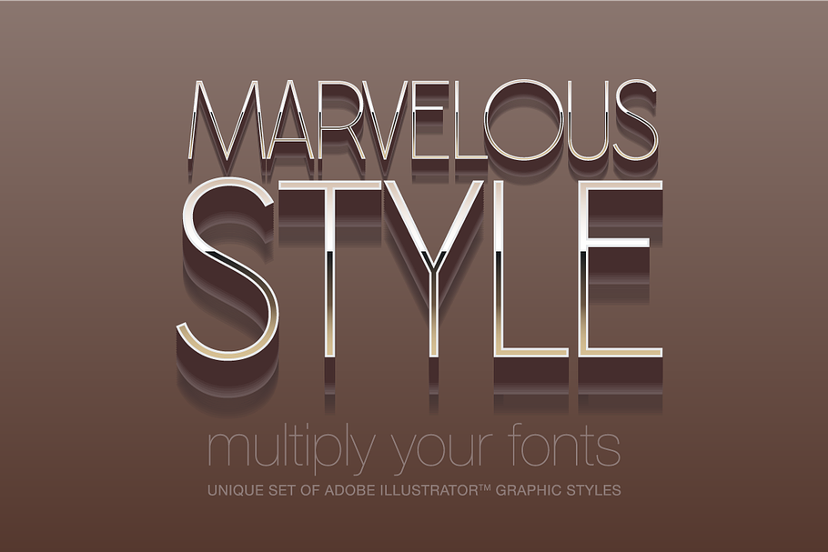 Adobe Illustrator styles Marvelous in Photoshop Layer Styles - product preview 8