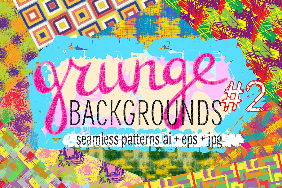 10 grunge colorful patterns #2