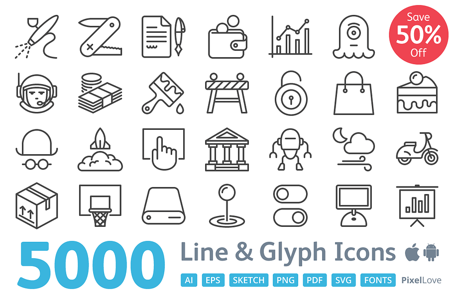 5000 iOS icons - PixelLove in Icons - product preview 8