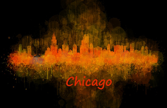 9x files Pack Chicago City Skylines in Illustrations - product preview 4