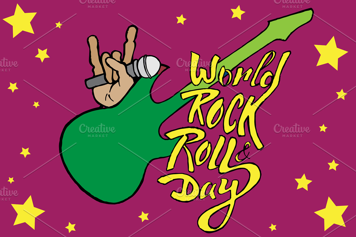 World Rock and Roll Day. Vector in Illustrations - product preview 8