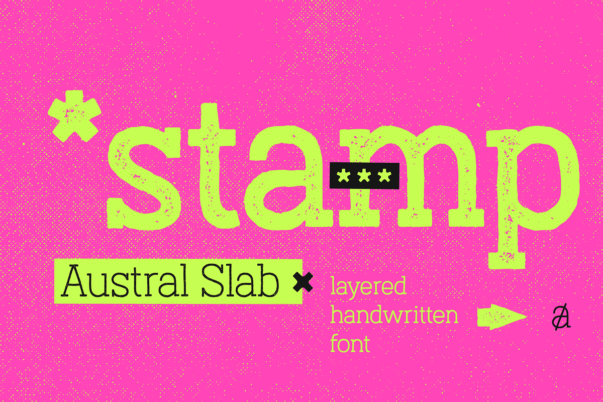 Austral Slab Stamp in Stamp Fonts - product preview 8