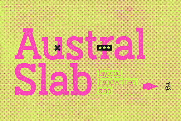 Austral Slab Stamp in Stamp Fonts - product preview 5