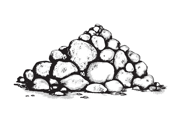 Rock & Stone Pile Illustration in Objects - product preview 1