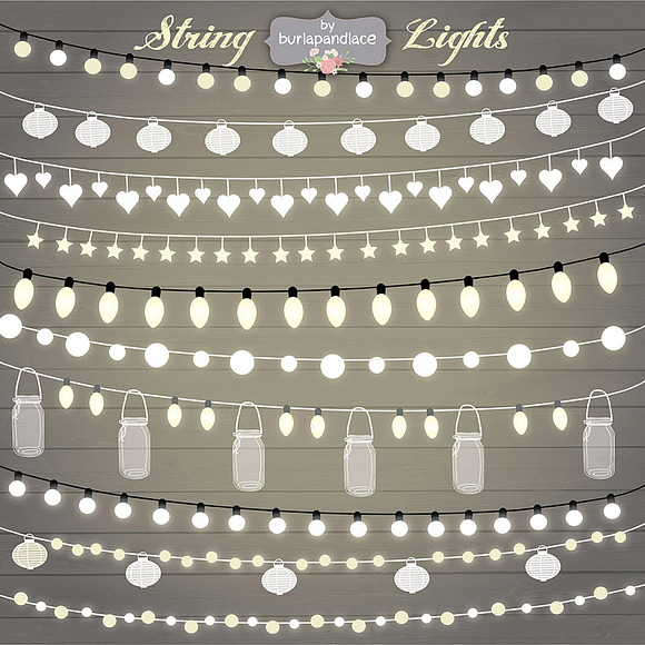 String Lights Clipart in Illustrations - product preview 1