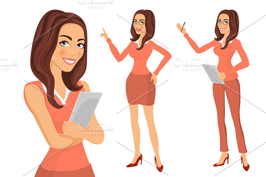 portrait of beautiful woman  in Graphics - product preview 8