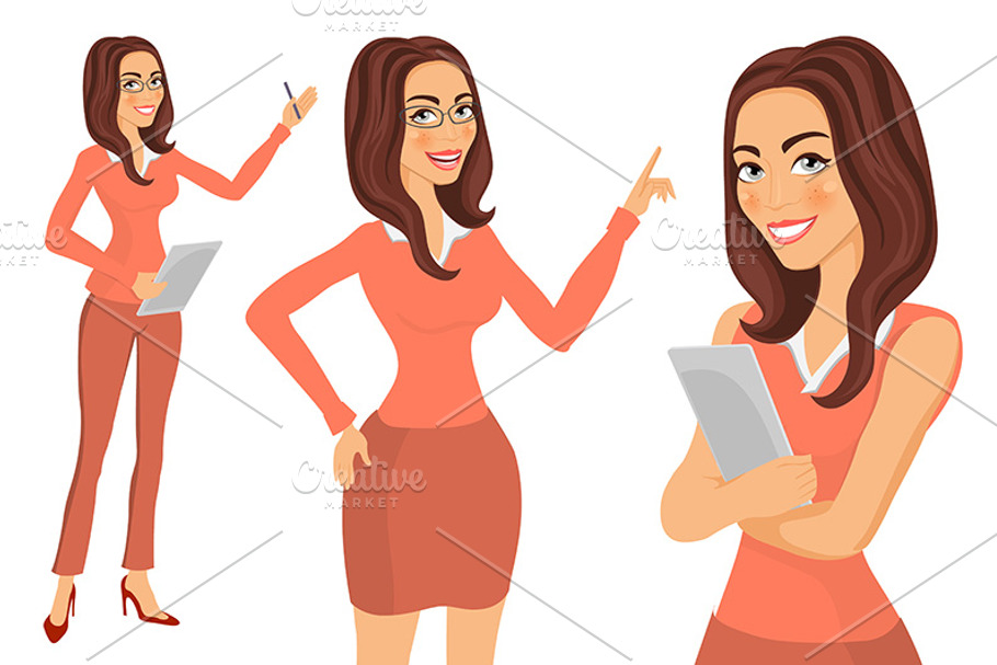 beautiful brunette businesswoman in Graphics - product preview 8