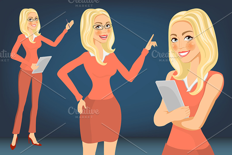 Business Woman blonde. in Graphics - product preview 8