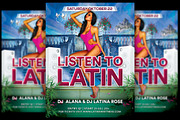 Listen To Latin Party Flyer