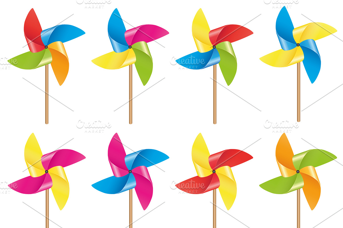 Pinwheel Clipart - Vector Graphics in Illustrations - product preview 8