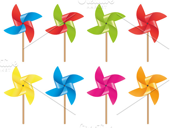 Pinwheel Clipart - Vector Graphics in Illustrations - product preview 1