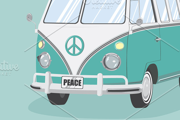 Hippy Car in Illustrations - product preview 1