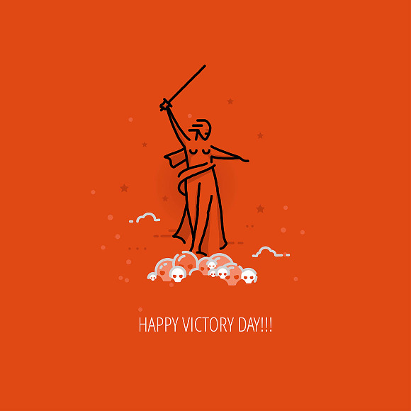 Victory Day design concept in Illustrations - product preview 1