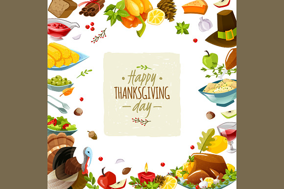 Happy thanksgiving set in Illustrations - product preview 1