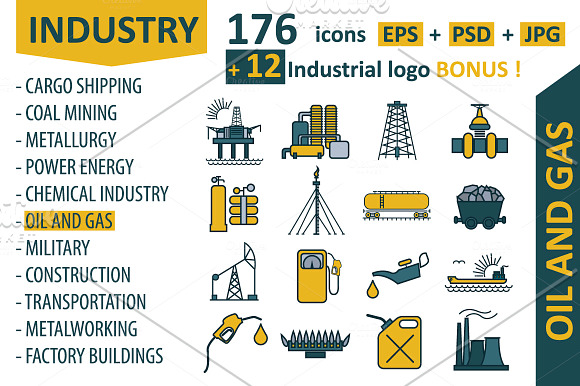 Industrial icon big set in Illustrations - product preview 5