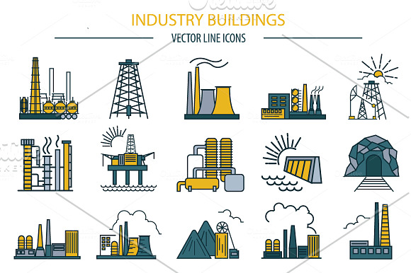 Industrial icon big set in Illustrations - product preview 10